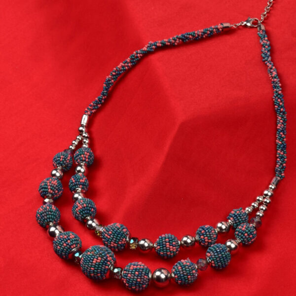 Crocus Blue Beads Necklace