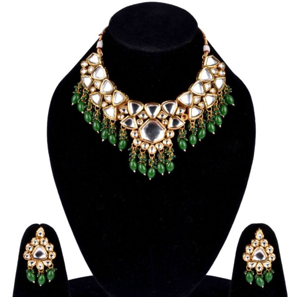 Doris Beads Kundan Gold Plated Jewellery Set