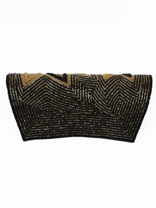 Kajri Black Embroided Clutch - Image 2