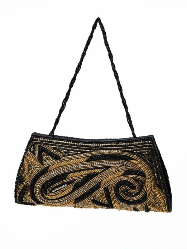 Kajri Black Embroided Clutch - Image 3