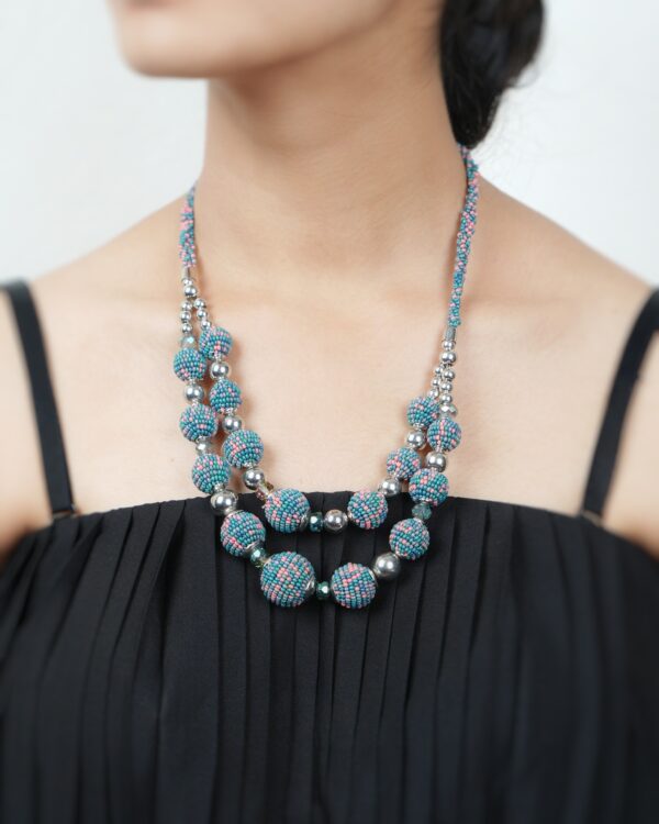 Crocus Blue Beads Necklace - Image 5