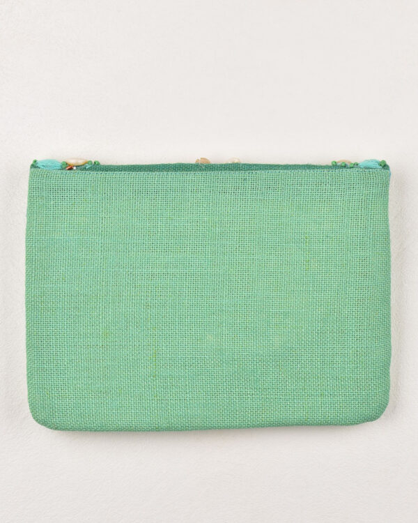 Saffron Green Jute Sling Bag - Image 2