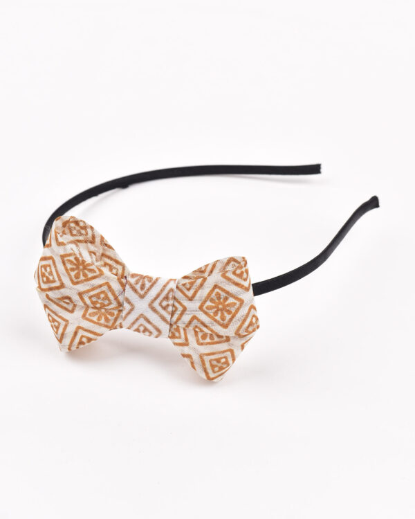 Meryl Cream Side Bow Hair Band - Image 2