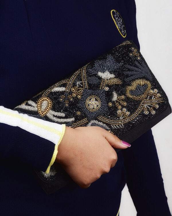 Bletilla Embroided Clutch