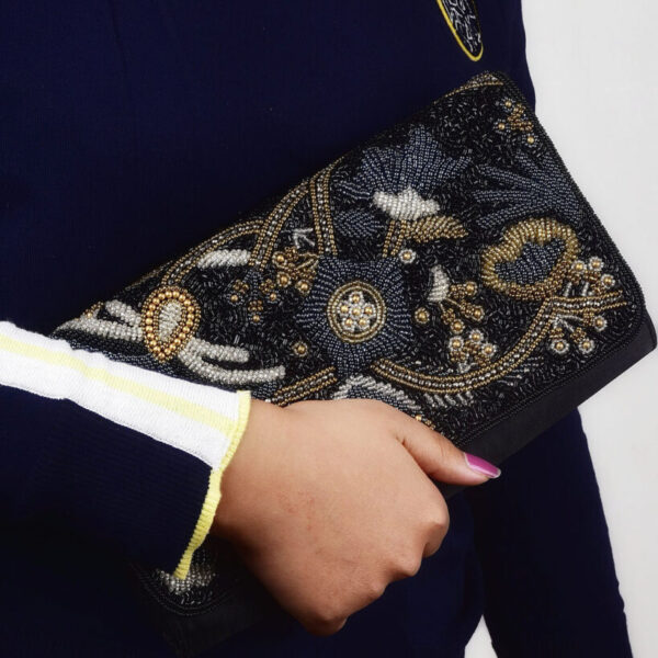 Bletilla Embroided Clutch