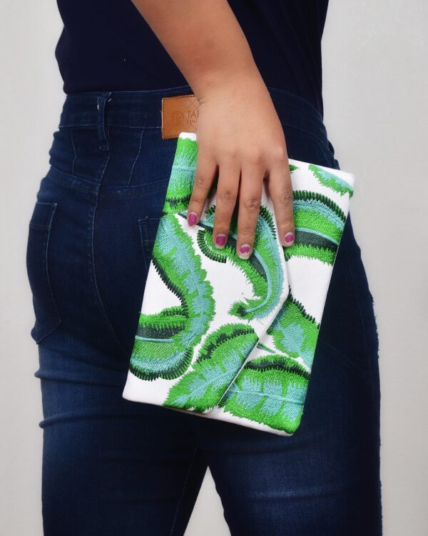 White Crown Cotton Handbag - Image 2