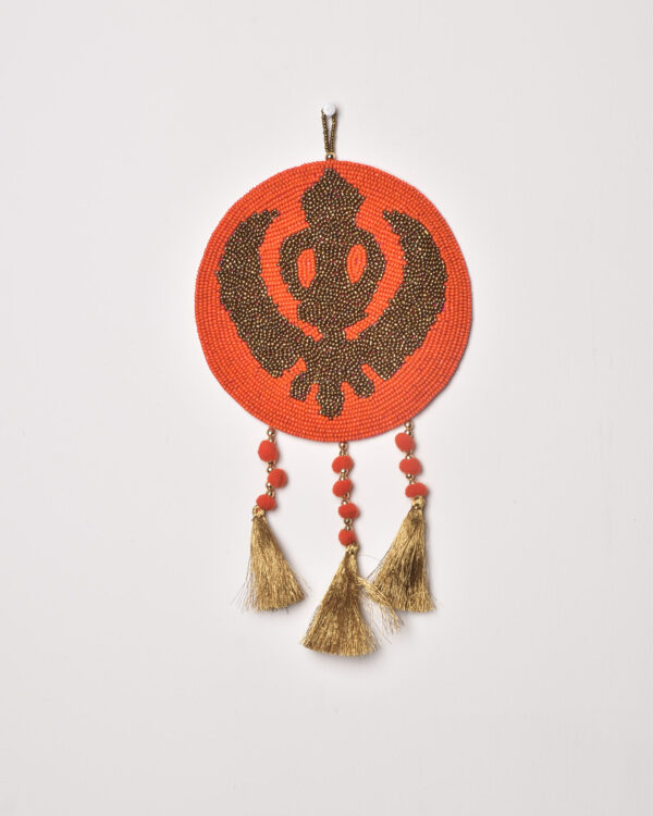 Cosmos Orangee Beads Wall Hanging - Image 3