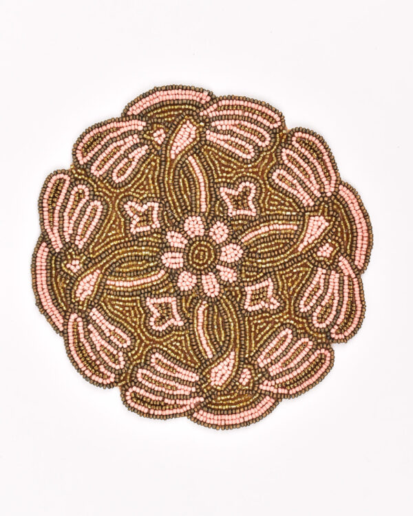 Bee Beige Beaded Coaster - Image 2