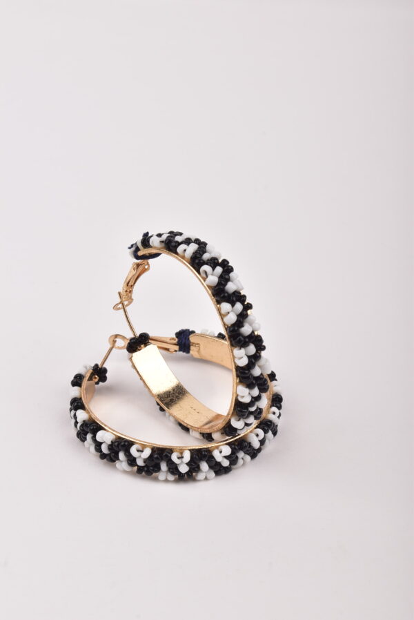 Helena Black Dainty Hoops - Image 5