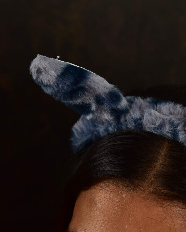 Kiera Blue Bunny Ear Head Band - Image 4