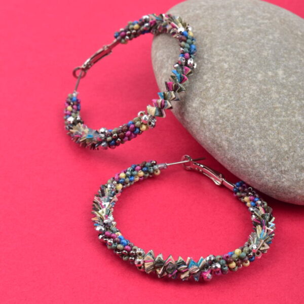 Party Night Beaded Hoops