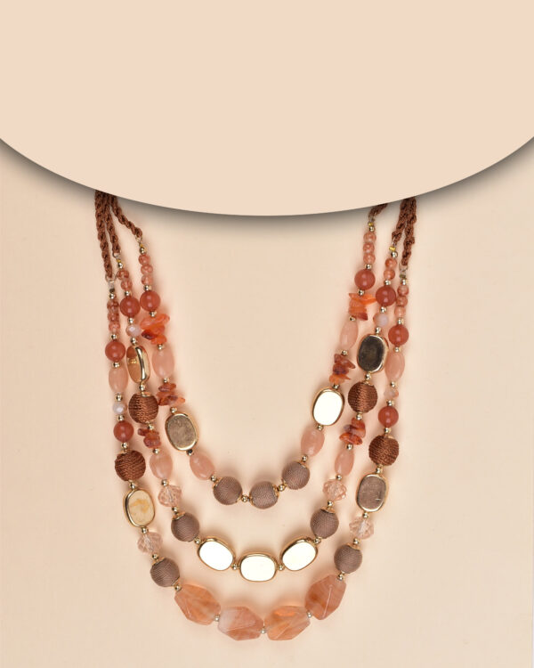 Flamingo Tumble Beads Bohemian Necklace - Image 2