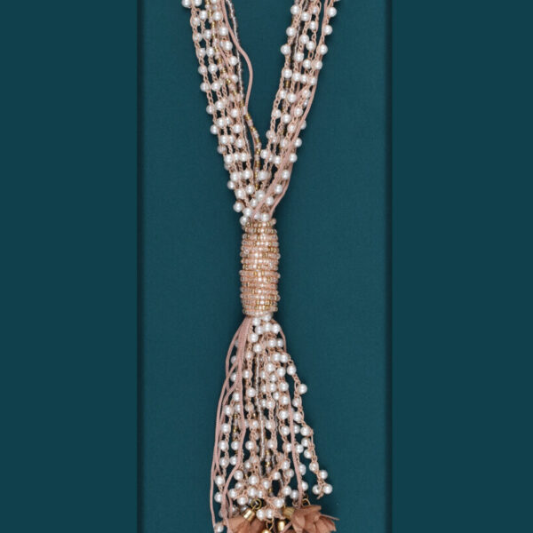 Agate Pearl Beads Long Necklace
