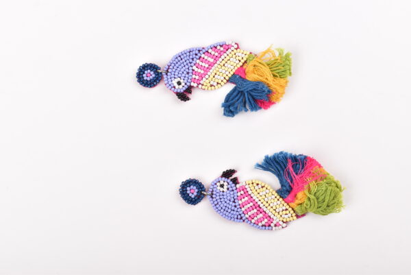 Majestic Bird Tassel Earring - Image 3