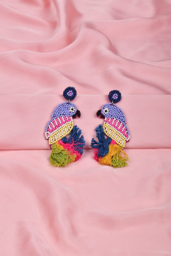 Majestic Bird Tassel Earring - Image 4