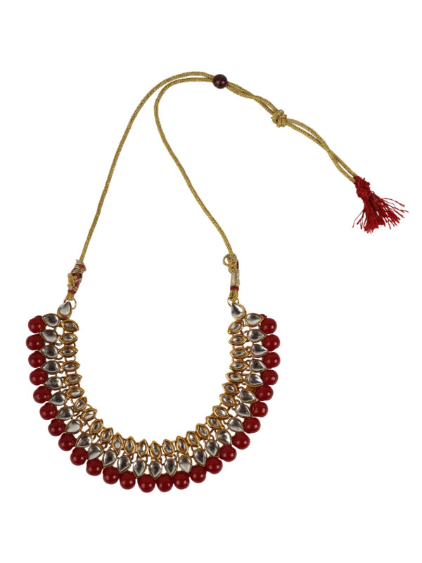 RHEA Gold plated Kundan Necklace - Image 4