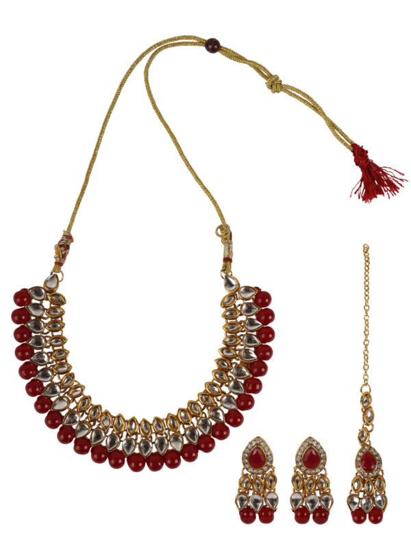 RHEA Gold plated Kundan Necklace - Image 3