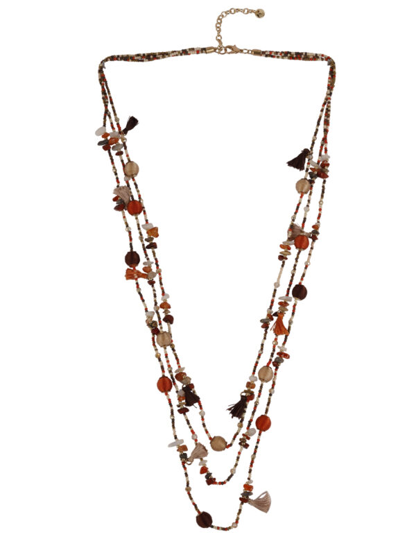 Globe Multi Layers Beaded Necklace - Image 2