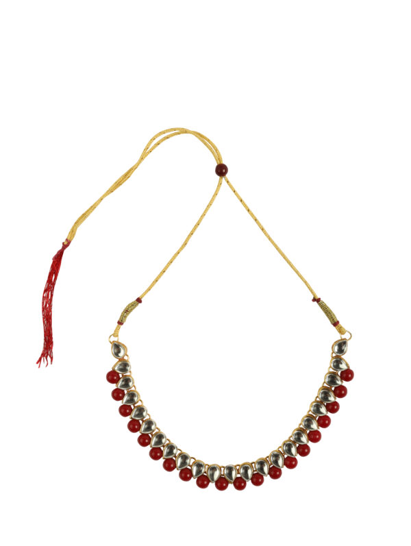 The Bridal Edit- Red Kundan Necklace Set - Image 2