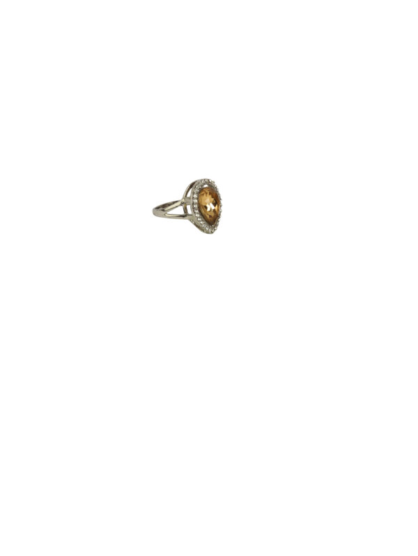 Yellow Drop Crystal Bling Ring - Image 3