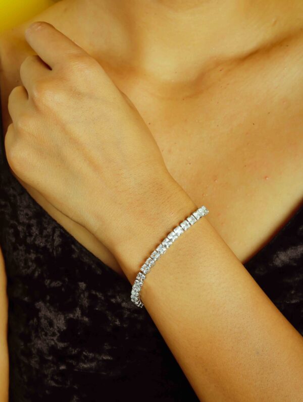 Dainty Diamond Studded Tennis Bracelet - Image 2