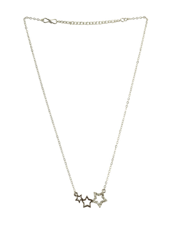 3 Star Silver Necklace - Image 3