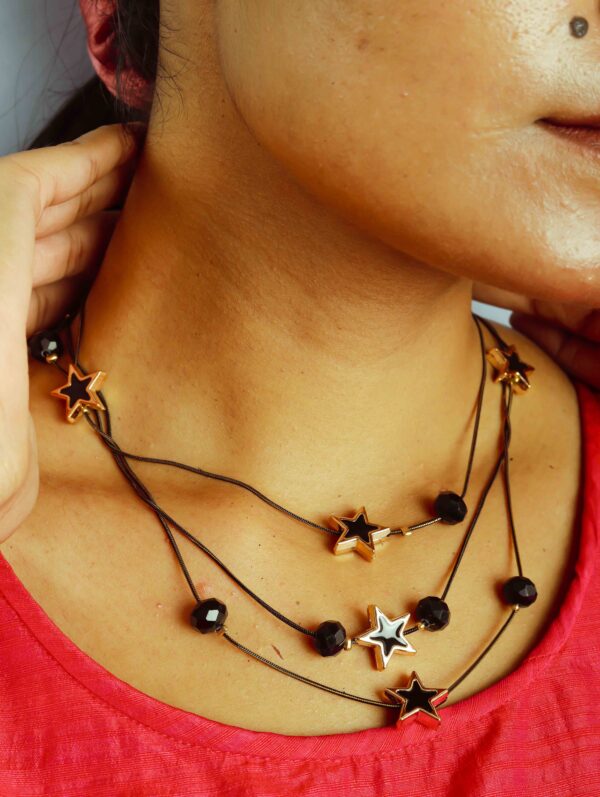 Black Star Layer Necklace - Image 4