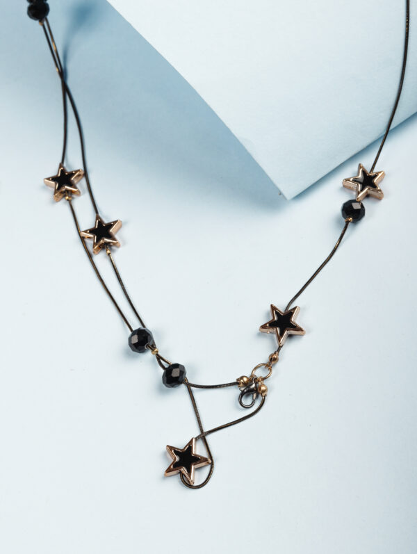 Black Star Layer Necklace