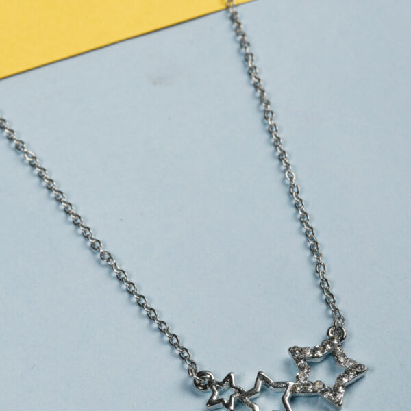 3 Star Silver Necklace