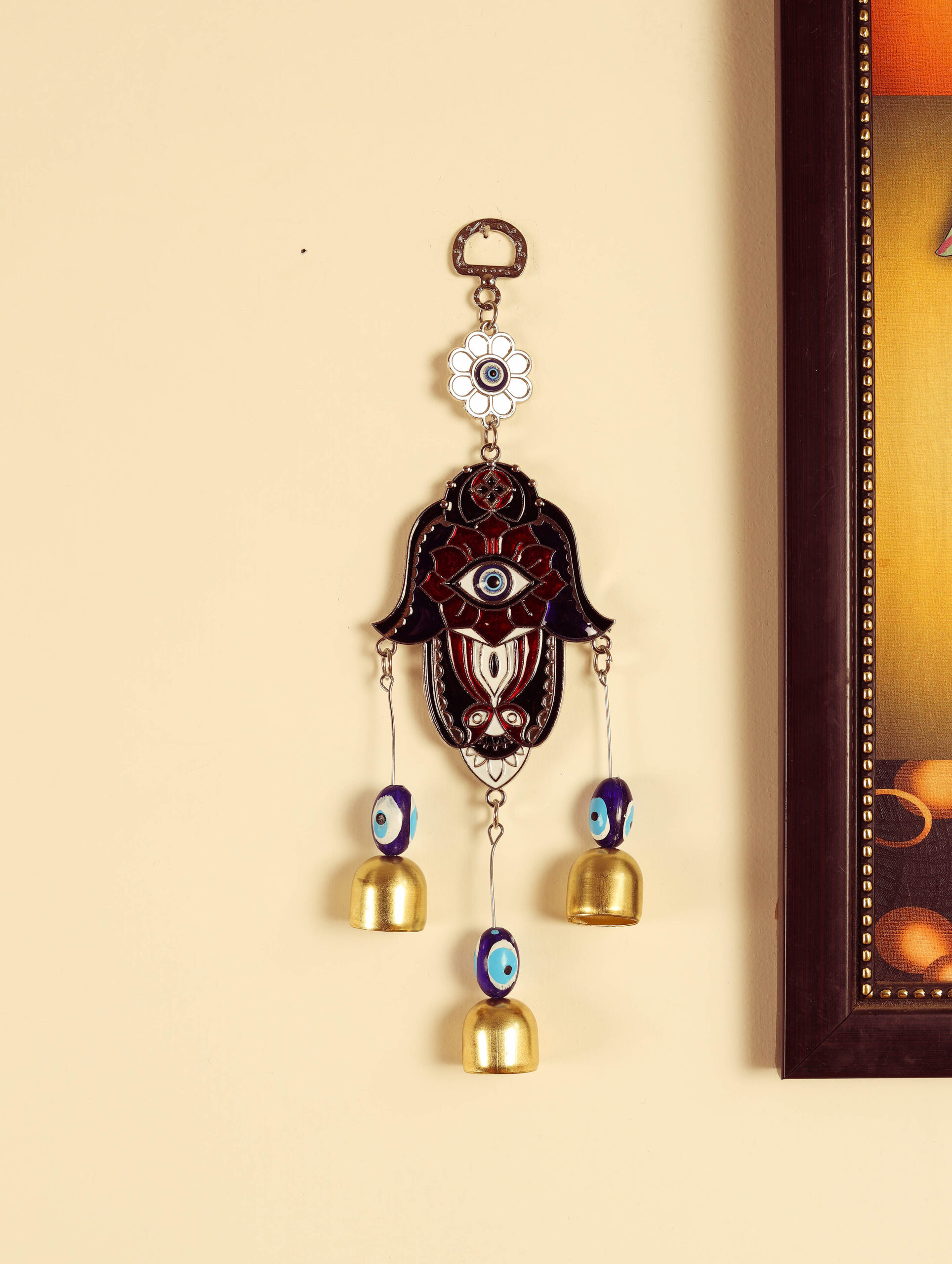 Hamsa Bell Evil Eye Wall Hanging