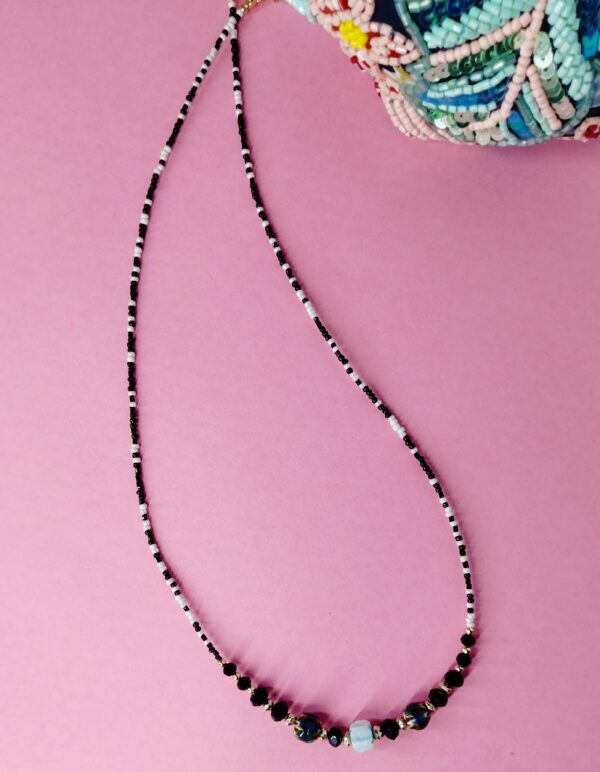 Black Beaded Necklace