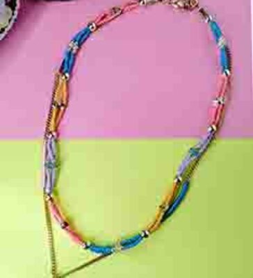 Multicolor Twisted Necklace